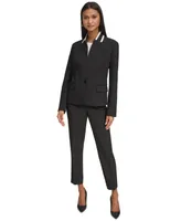 Karl Lagerfeld Women's Reverse Lapel One Button Blazer