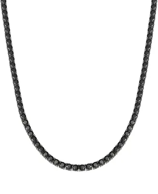 Giani Bernini Black Spinel 18" Tennis Necklace in Black Ruthenium-Plated Sterling Silver, Created for Macy's