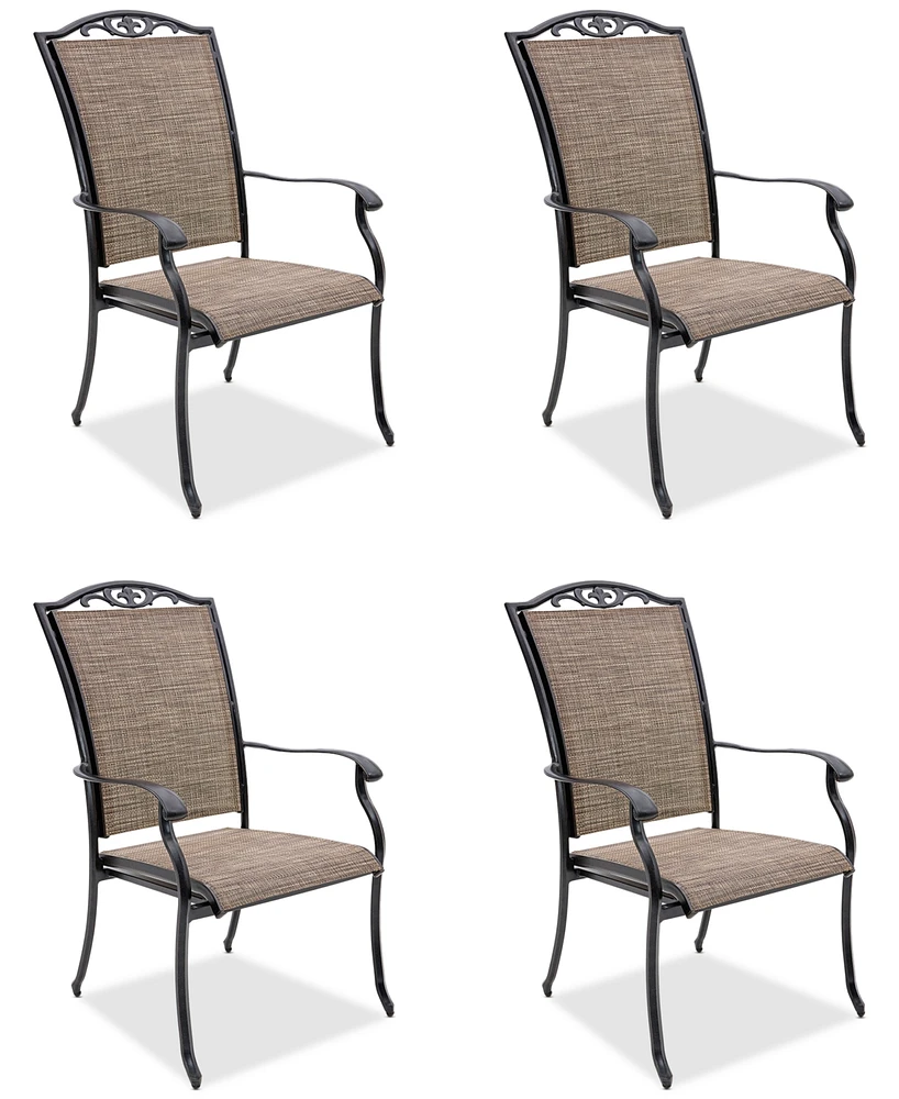 Wythburn Mix and Match Filigree Sling Outdoor Dining Chairs, Set of 4, Created for Macy's