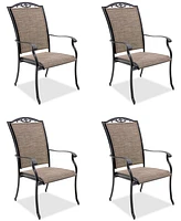 Wythburn Mix and Match Filigree Sling Outdoor Dining Chairs, Set of 4, Created for Macy's