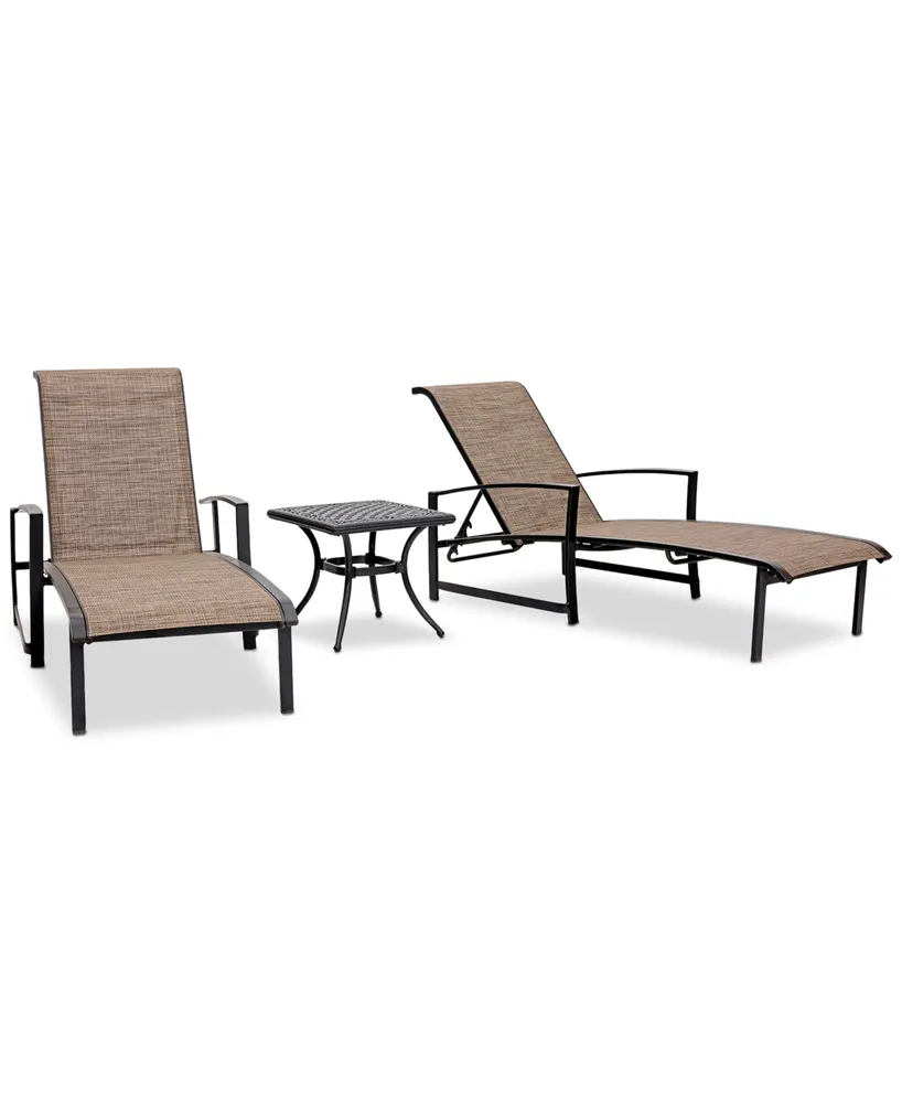 Wythburn Mix and Match Sleek Sling Outdoor Chaise Lounge