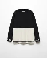 Mango Women's Bicolor Knit Sweater