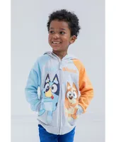 Bluey & Bingo Fleece Zip-Up Raglan Hoodie Toddler| Child Boys
