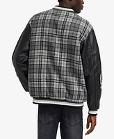 Reason Men's Tartan Varsity Jacket