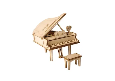 Diy 3D Wood Puzzle - Piano - 74pcs