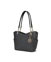 Mkf Collection Jules M Logo Printed Tote Bag by Mia K