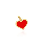 The Lovery Coral Heart Charm 14K Gold 10 millimeters