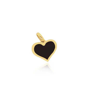 The Lovery Onyx Heart Charm 14K Gold