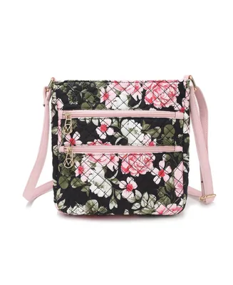 Mkf Collection Lainey Quilted floral Pattern Women's Cross body by Mia K