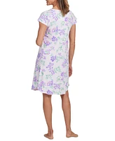 Miss Elaine Women's Floral Short-Sleeve Nightgown