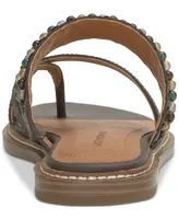 Lucky Brand Women's Kaykey Beaded Crisscross Flat Sandals