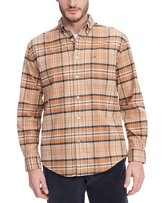 Tommy Hilfiger Men's Big & Tall Westley Regular-Fit Plaid Button-Down Brushed Twill Shirt
