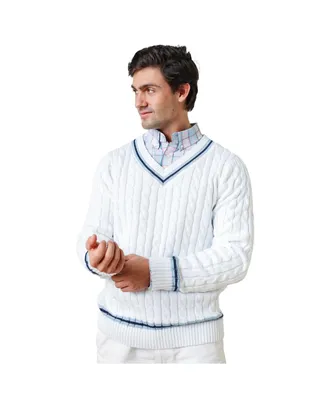 Hope & Henry Men's Organic V-Neck Cricket Sweater