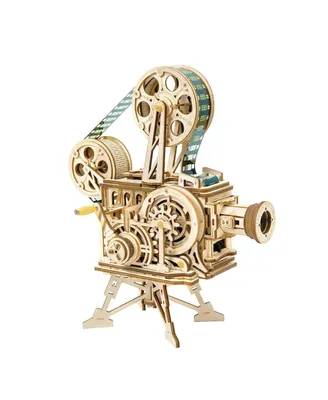 Diy 3D Wood Puzzle Mechanical Gears: Vitascope/Movie Projector - 183 Pieces