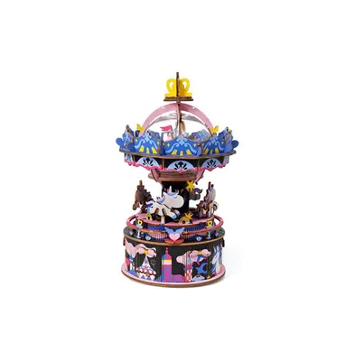 Diy 3D Music Box Puzzle - Merry-Go-Round - 174 pcs