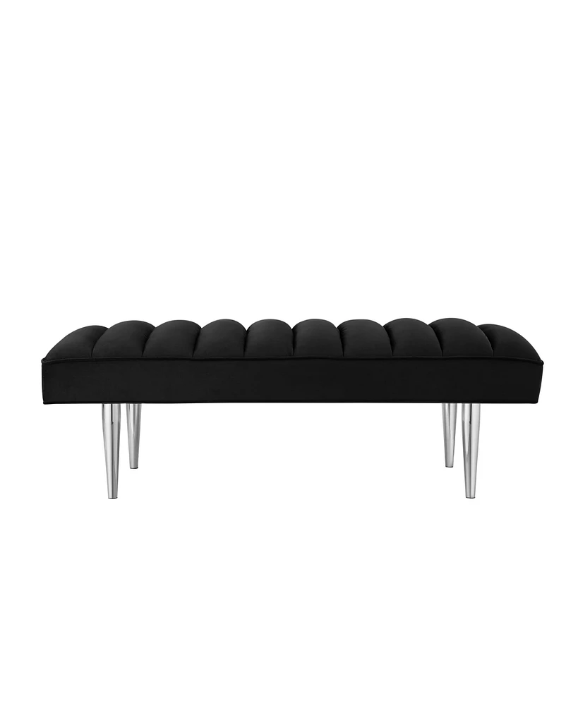 Nicole Miller Denver Velvet Bench