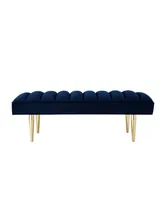 Nicole Miller Denver Velvet Bench