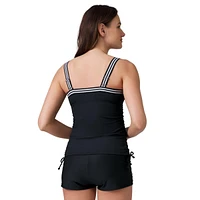 Free Country Women's Track Stripe Tankini Top