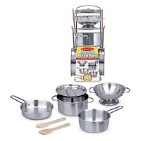 Melissa and Doug Kids' 8-Piece Pots & Pans Play Set