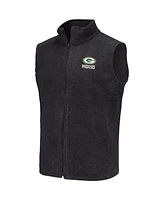 Men's Gray Green Bay Packers Houston Fleece Team Full-Zip Vest