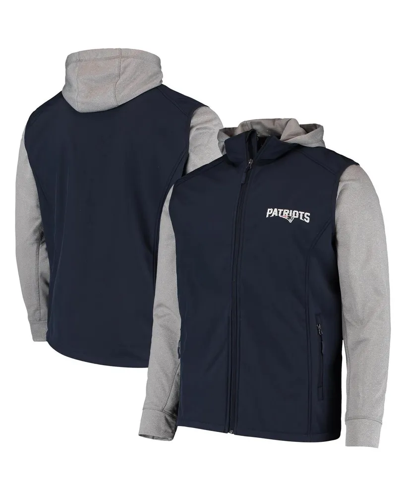 Men's Dunbrooke Navy, Gray New England Patriots Alpha Full-Zip Jacket