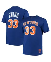 Men's Patrick Ewing Blue New York Knicks Big and Tall Hardwood Classics Name and Number T-shirt