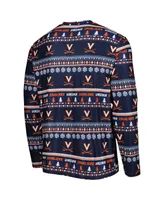 Men's Concepts Sport Navy Virginia Cavaliers Swivel Long Sleeve T-shirt and Pants Sleep Set