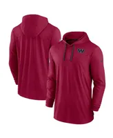 Men's Nike Burgundy Washington Commanders Sideline Pop Performance Pullover Long Sleeve Hoodie T-shirt