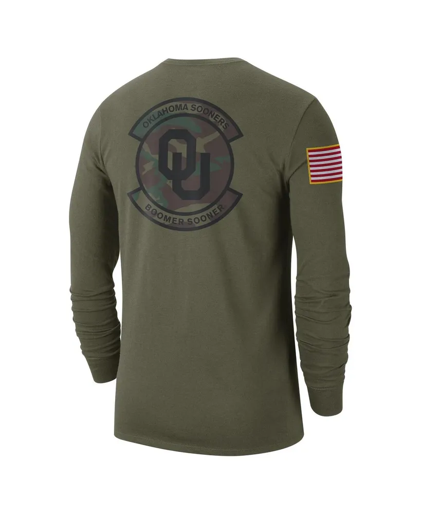 Men's Jordan Olive Oklahoma Sooners Military-Inspired Pack Long Sleeve T-shirt