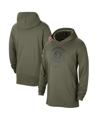 Men's Nike Olive Florida State Seminoles Military-Inspired Pack Long Sleeve Hoodie T-shirt