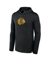 Men's Fanatics Black Chicago Blackhawks Authentic Pro Lightweight Pullover Hoodie