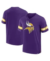 Men's Fanatics Purple Minnesota Vikings Jersey Tackle V-Neck T-shirt