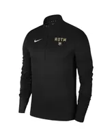 Men's Nike Black Army Black Knights 2023 Rivalry Collection Pacer Performance Quarter-Zip Jacket