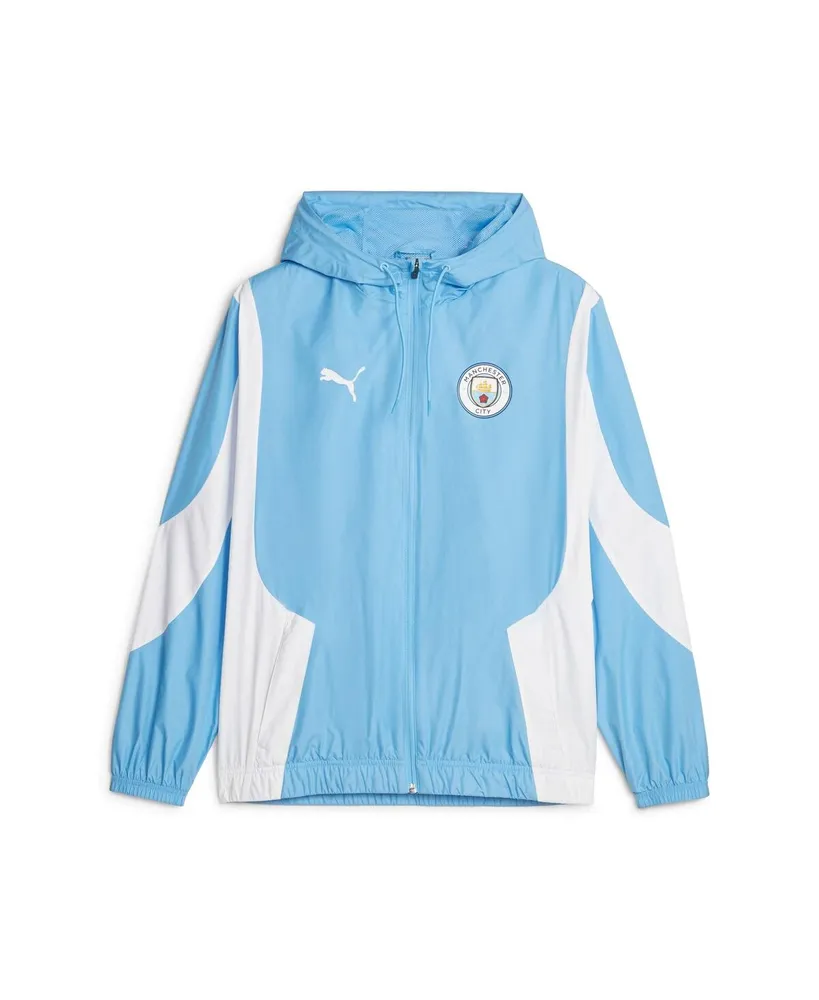 Men's Puma Sky Blue Manchester City 2023/24 Pre-Match Anthem Full-Zip Hoodie Jacket