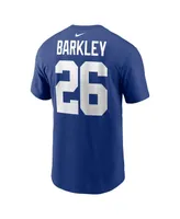 Men's Nike Saquon Barkley Royal New York Giants Player Name and Number T-shirt