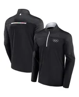 Men's Fanatics Black Olympic Games Defender Half-Zip Top