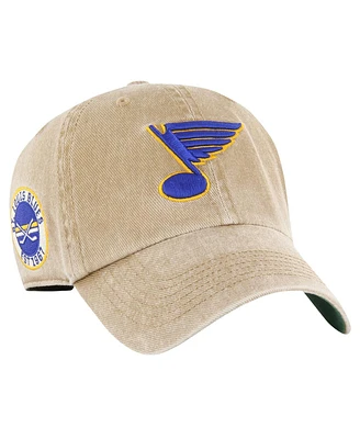 Men's '47 Brand Khaki St. Louis Blues Earldor Clean Up Adjustable Hat