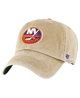 Men's '47 Brand Khaki New York Islanders Earldor Clean Up Adjustable Hat