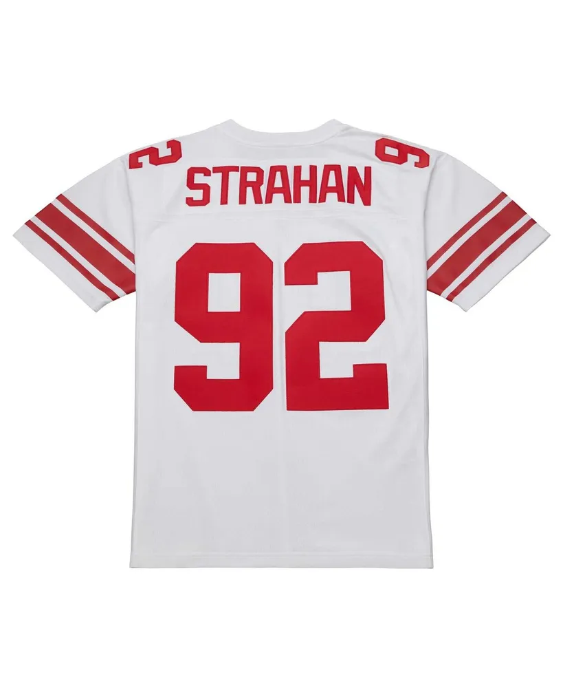 Men's Mitchell & Ness Michael Strahan White New York Giants Legacy Replica Jersey