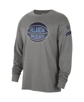 Men's Nike Heather Gray Villanova Wildcats Fast Break Long Sleeve T-shirt