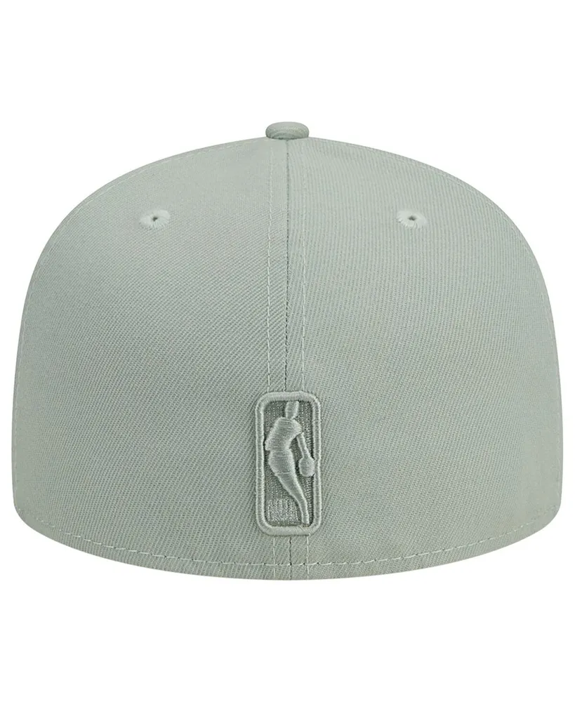 Men's New Era Light Green Golden State Warriors Sage Color Pack 59FIFTY Fitted Hat