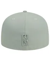 Men's New Era Light Green Golden State Warriors Sage Color Pack 59FIFTY Fitted Hat