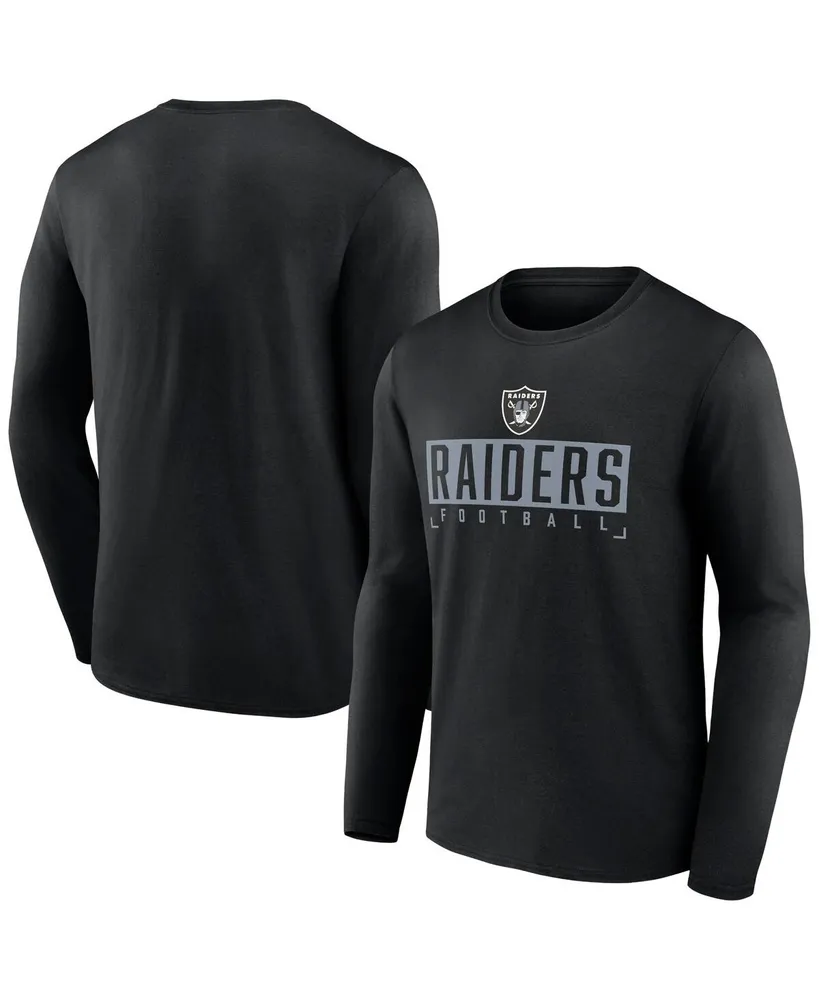 Men's Fanatics Black Las Vegas Raiders Stack The Box Long Sleeve T-shirt