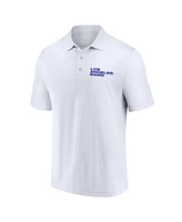 Men's Fanatics White, Royal Los Angeles Rams Lockup Two-Pack Polo Shirt Set