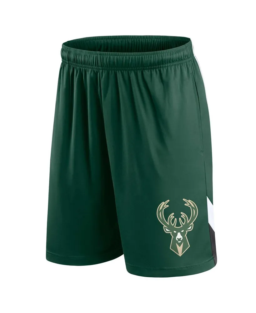 Men's Fanatics Hunter Green Milwaukee Bucks Slice Shorts