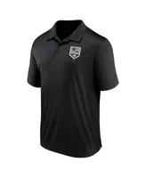 Men's Fanatics Black Los Angeles Kings Left Side Block Polo Shirt