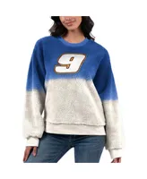 Women's G-iii 4Her by Carl Banks Royal Chase Elliott Double Score Sherpa Sweatshirt