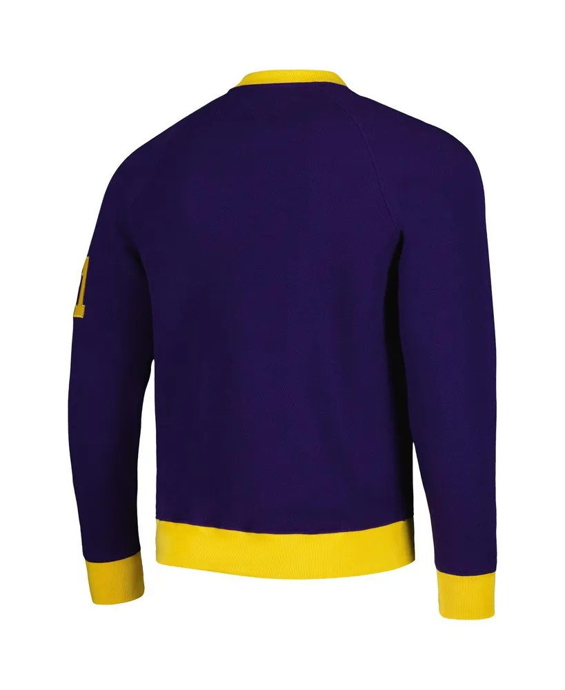 Men's Tommy Hilfiger Purple Minnesota Vikings Reese Raglan Tri-Blend Pullover Sweatshirt