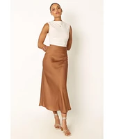 Petal and Pup Nellie Satin Midi Skirt