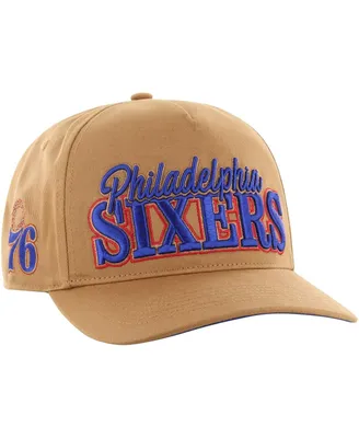 Men's '47 Brand Tan Philadelphia 76ers Barnes Hitch Adjustable Hat